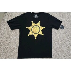 V 1969 Italia Versace T Shirt Mens XL Black Short Sleeve Cotton Designer NWT $59